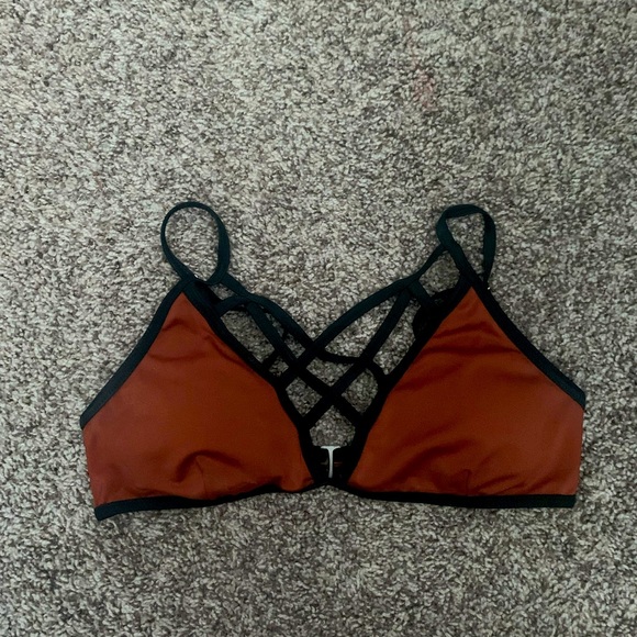 Strappy rust colored bikini top - Picture 1 of 6